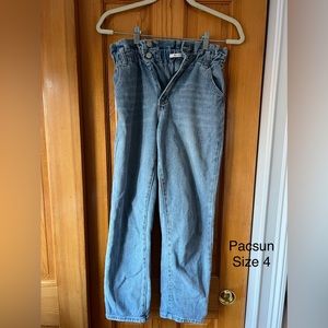 Pacsun blue jean (garbage bag waste style)
